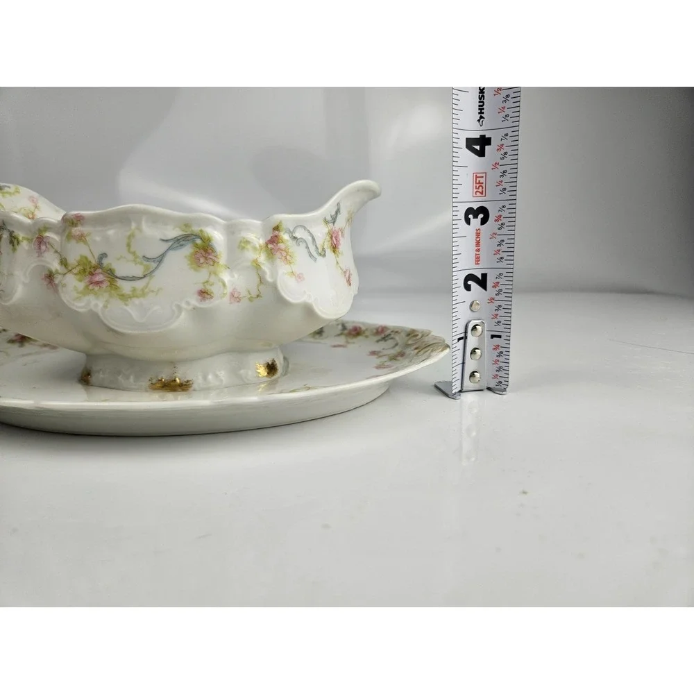 Haviland Limoges‎ Berry Bowl w Attached Underplate & Cabinet Plate
